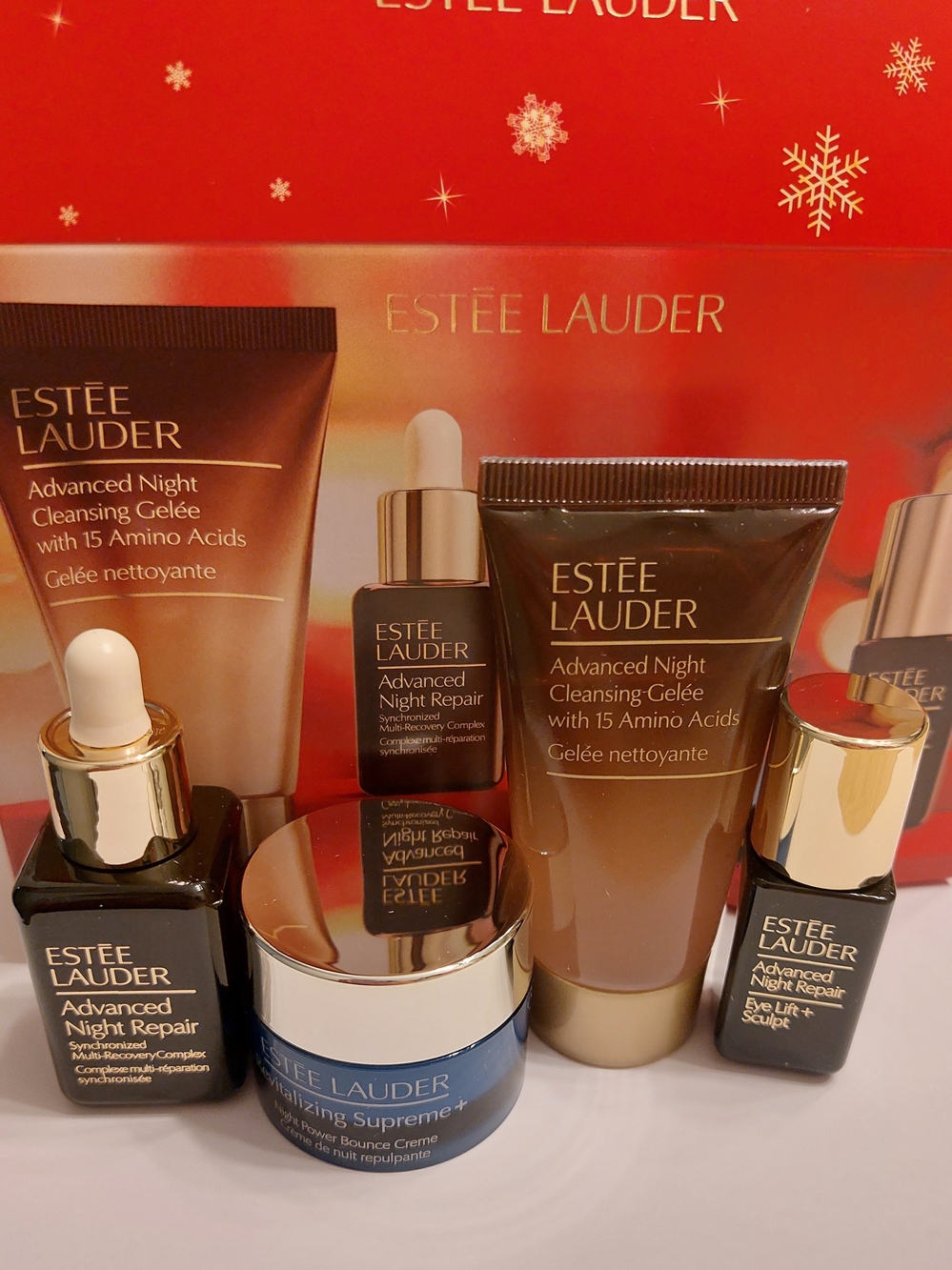 Estee Lauder Advanced Night Repair & Cleansing Gelée Set - Brown and Gold